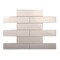 Apollo Tile Sample of 2X8 Sand Subway 11.8"x11.8" Glass Mosaic Tile APLC9902EC17 Sample - alternate 1